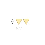 Ohrstecker Dreieck 4 mm 14K Gelbgold