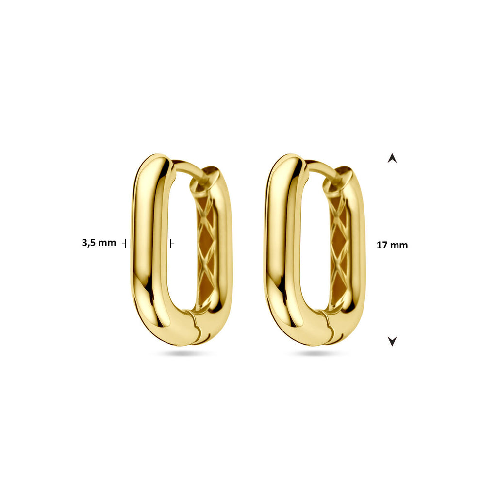 Klapoorringen 14k geelgoud