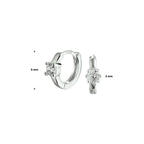 klapoorringen zirkonia zilver gerhodineerd