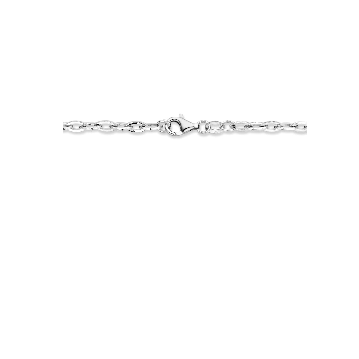 collier anker 4,0 mm 45 cm zilver gerhodineerd