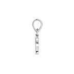 Anhänger Emaille Hund 14 mm Silber rhodiniert