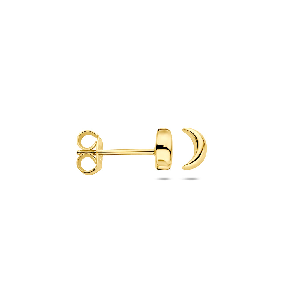 oorknoppen maan 6 mm 14K geelgoud