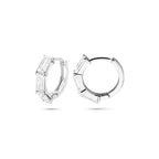 klapoorringen zirkonia 15,5 mm zilver gerhodineerd