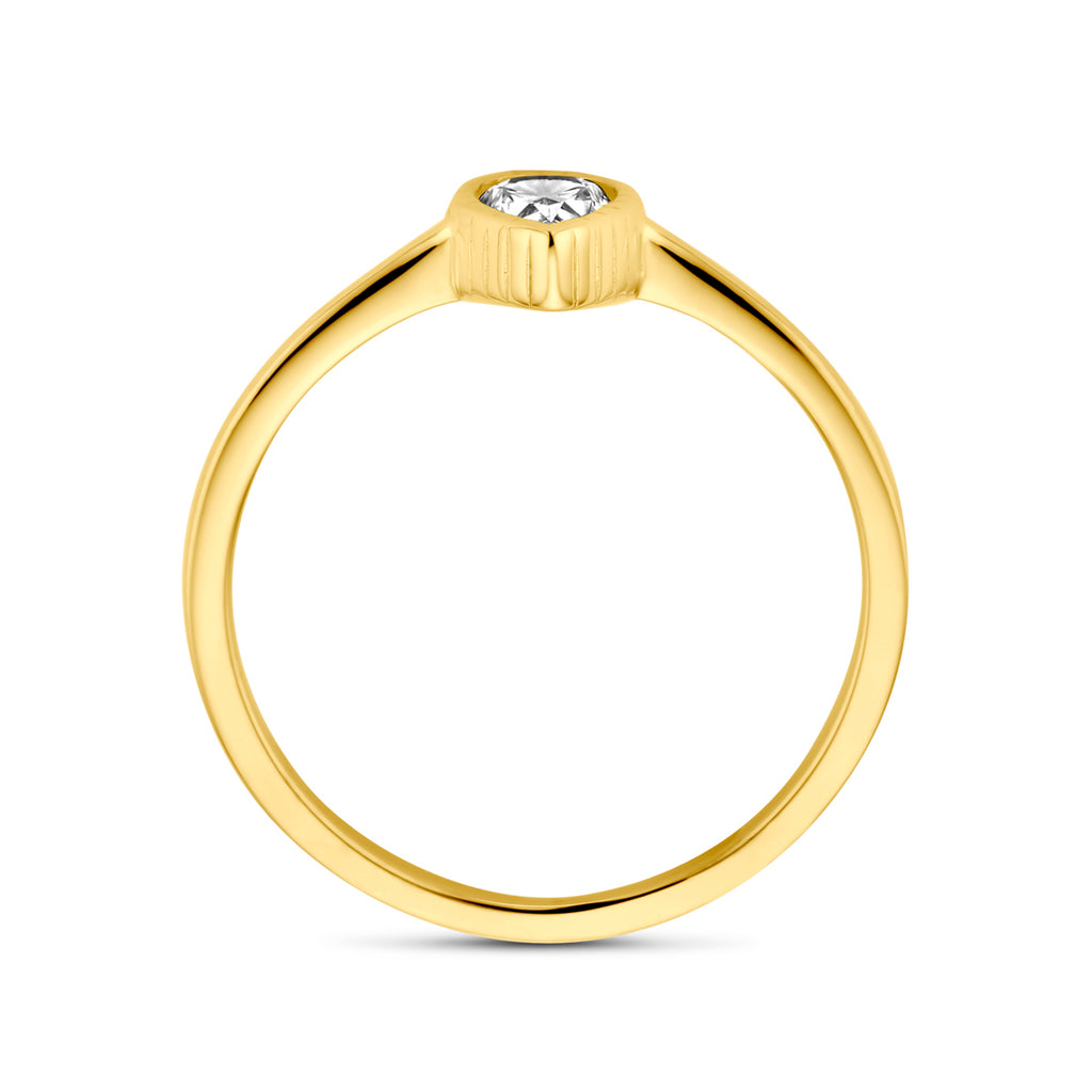 Ring Zirkonia 14K Gelbgold