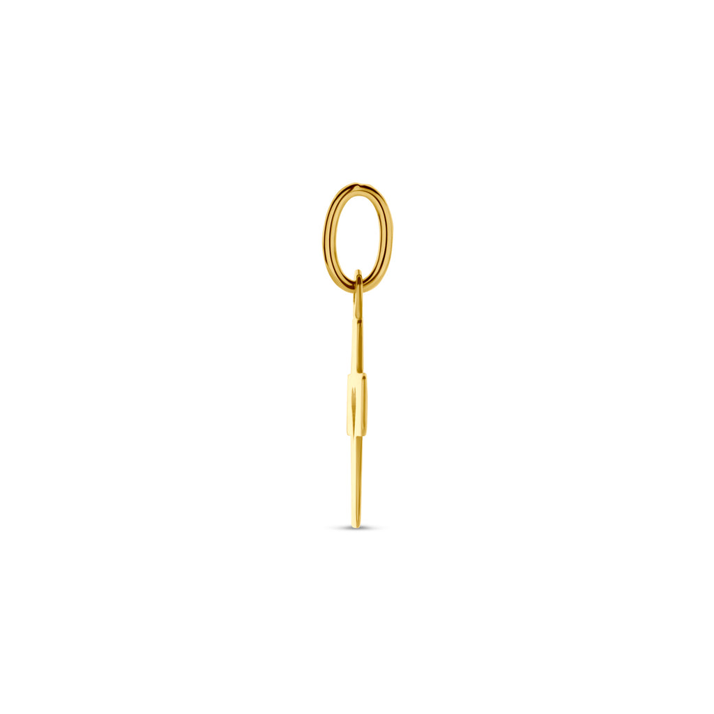 hanger kruis en hartje 18 mm 14K geelgoud
