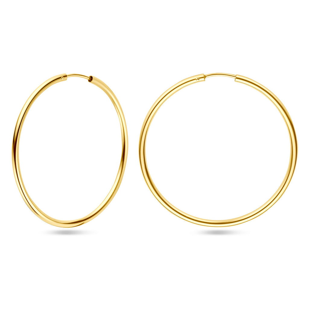 Ohrringe 1,8 mm Rundrohr 14K Gelbgold