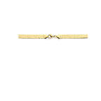 Halskette Schlangen-flach 7 mm 43 cm 3 Mikron vergoldet (gelb)