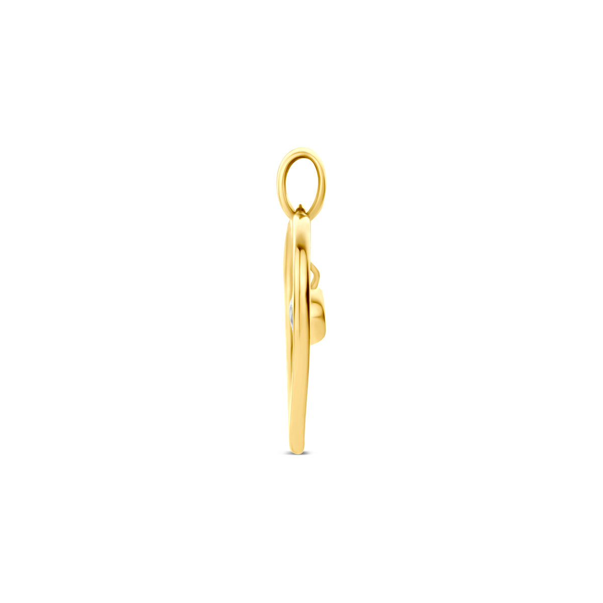 9k hanger hart zirkonia 13 mm 9K geel