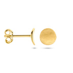 oorknoppen scratch 14K geelgoud - rond