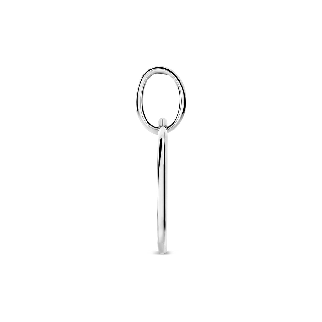 hanger hart 18,5 mm zilver gerhodineerd