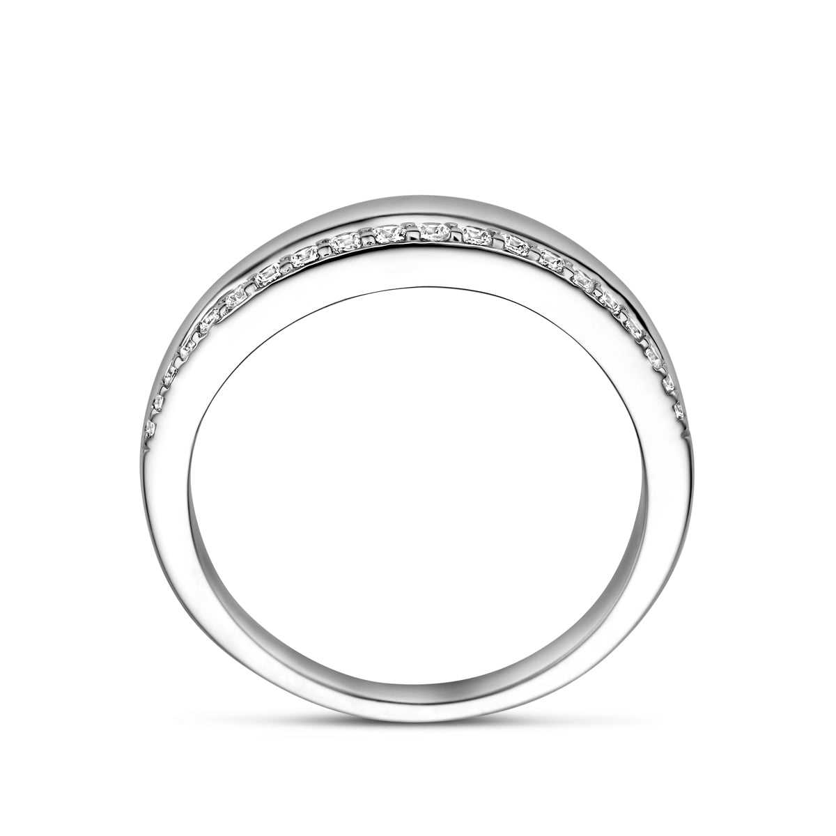 Ring Zirkonia Silber rhodiniert