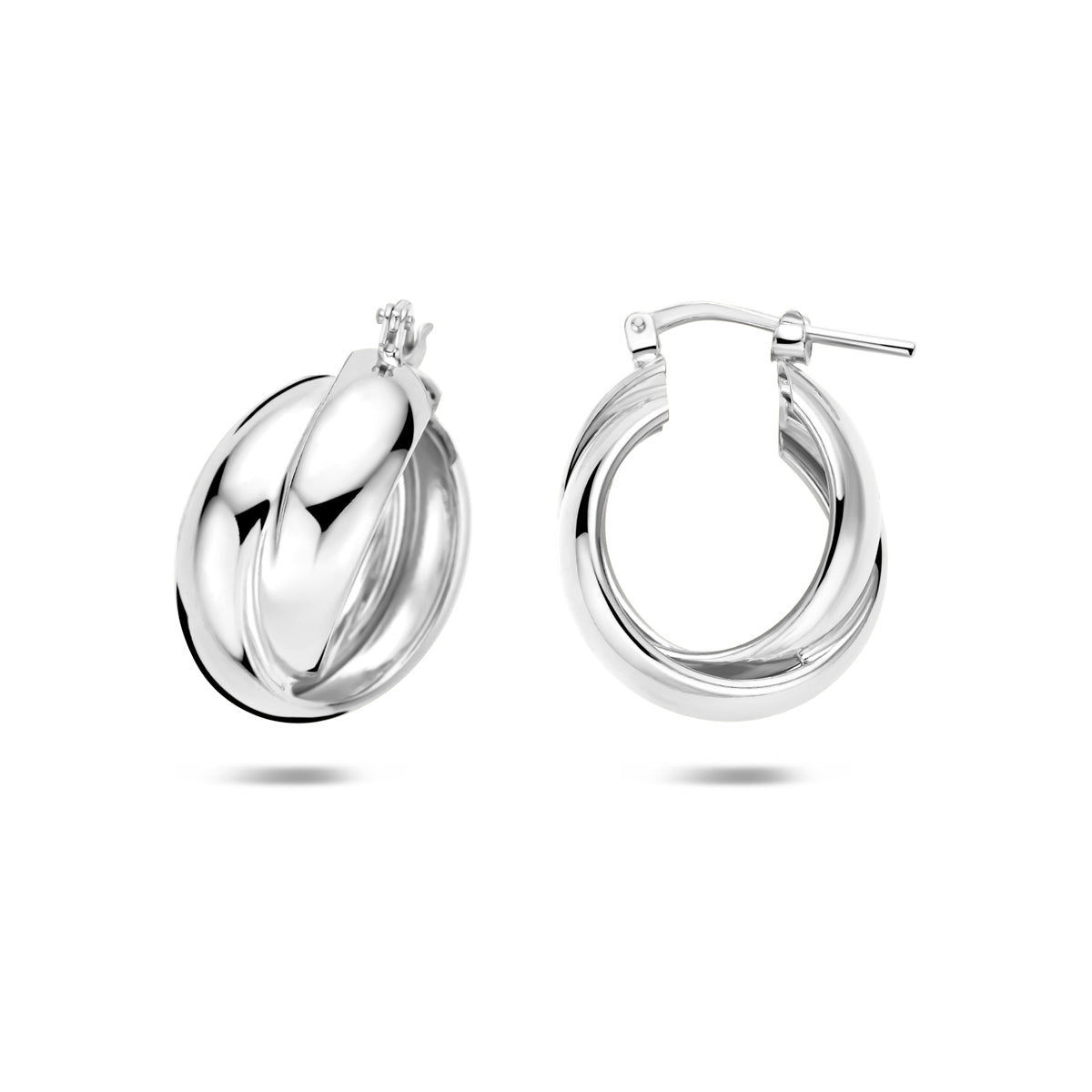 Ohrringe 22 mm Silber rhodiniert
