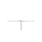 Halskette Schlange flach 3,3 mm 40 + 5 cm Silber rhodiniert