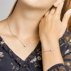 armband zirkonia 1,7 mm 16,5 + 2,5 cm zilver gerhodineerd