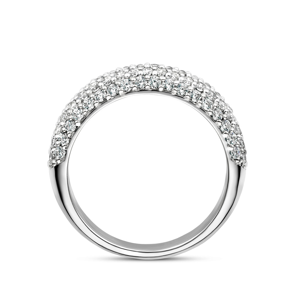Ring Zirkonia Silber rhodiniert
