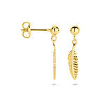 Ohrhänger Feder 17 mm 14K Gelbgold