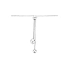 y-collier bolletjes 76 cm zilver gerhodineerd - bol