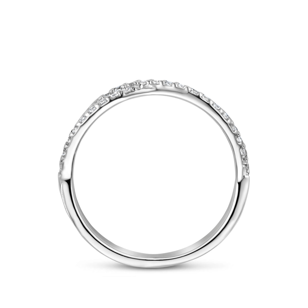 ring zirkonia zilver gerhodineerd