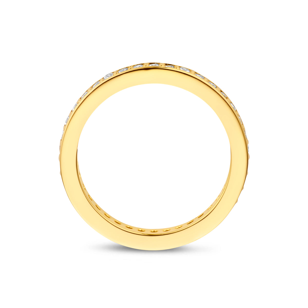 Ring Zirkonia 3 Mikron silbervergoldet (gelb)