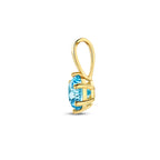 hanger met geboortesteen zirkonia 9 mm 14K geelgoud