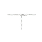 collier valkenoog met tussenstuk 2,4 mm 40 + 4 cm zilver gerhodineerd