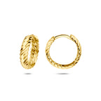 klapoorringen gedraaid buis 3,5 mm 14K geelgoud - gedraaid