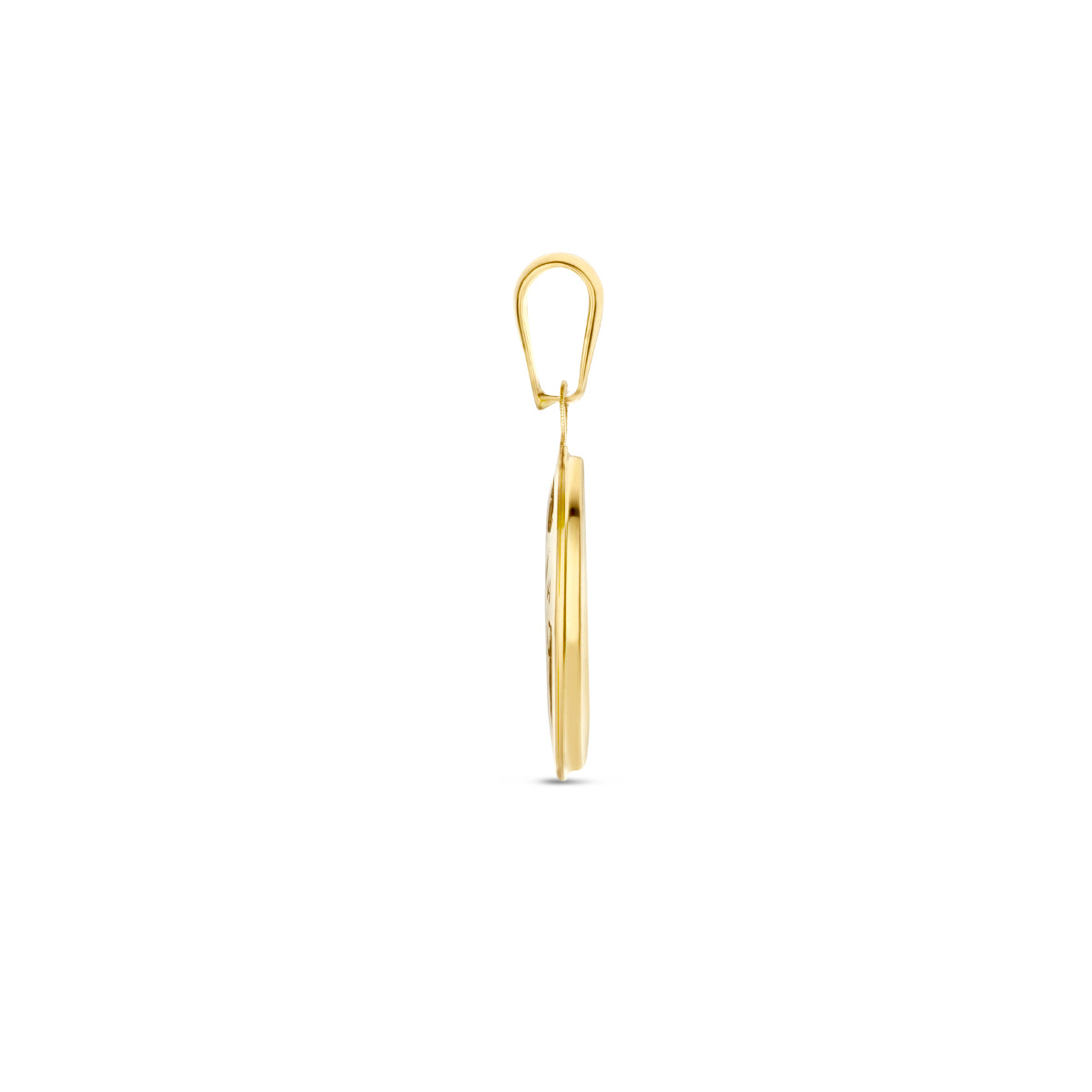 hanger wereldbol parelmoer 14K geelgoud
