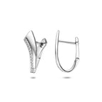klapoorringen zirkonia 19 mm zilver gerhodineerd