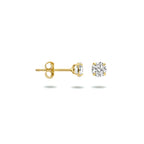 9k oorknoppen zirkonia 9K geel
