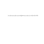 collier zirkonia 6,0 mm 45 cm poli/mat zilver gerhodineerd