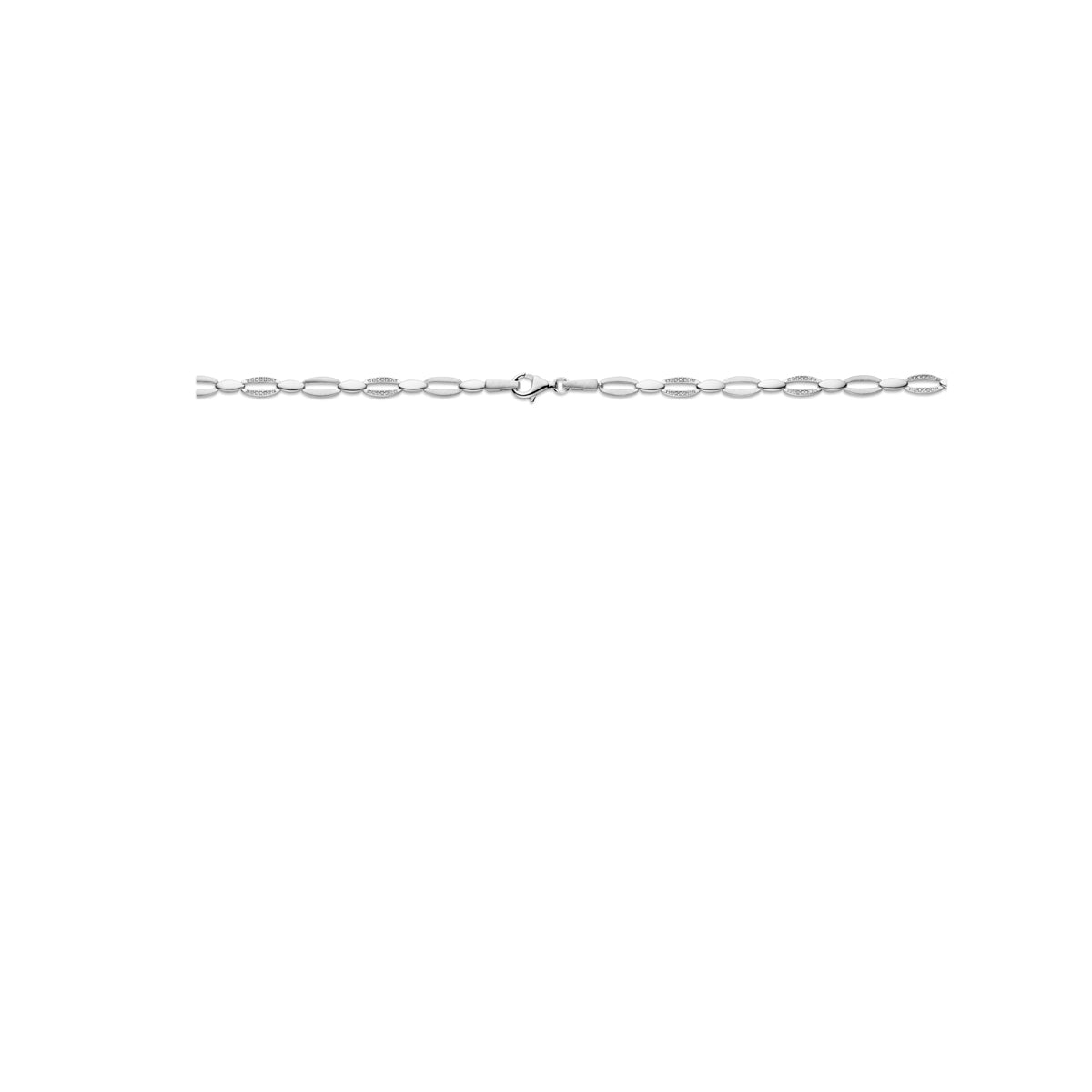 Zirkonia-Halskette 6,0 mm 45 cm Poly/Silber matt rhodiniert