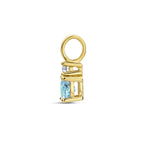 Anhänger mit Geburtsstein und Diamant 0,02 ct H P1 14 K Gelbgold
