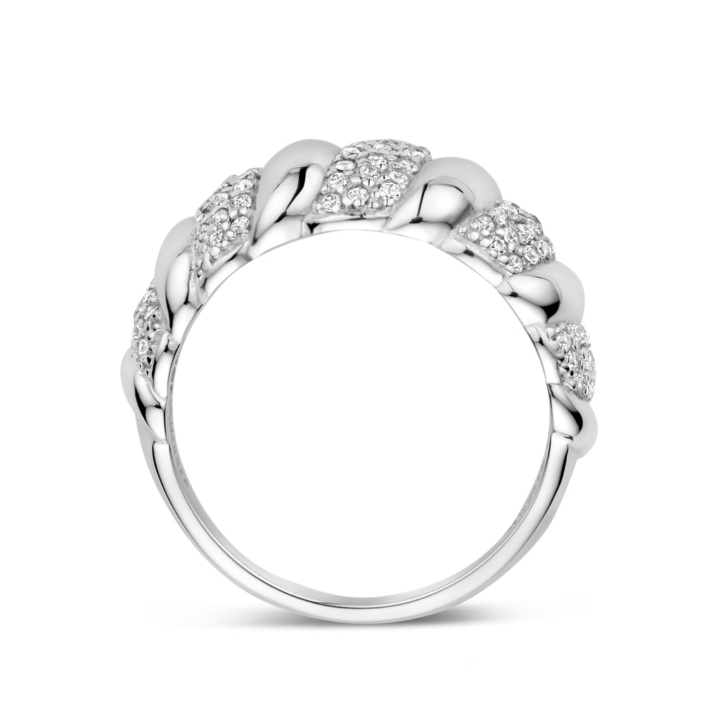 Ring Zirkonia Silber rhodiniert