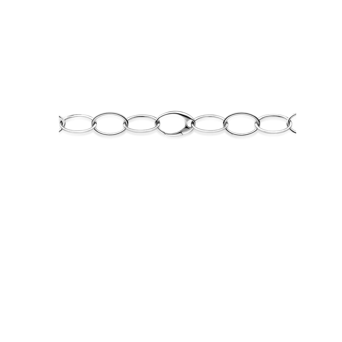collier anker 16 mm 45 cm zilver gerhodineerd