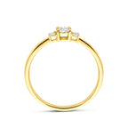 ring lab grown diamant 0.25ct h si 14K geelgoud