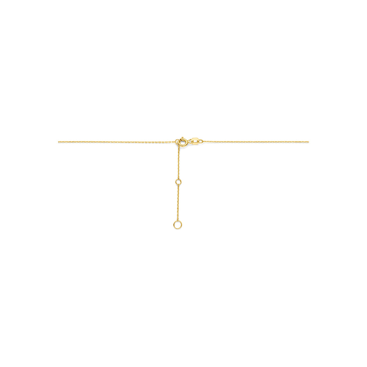 9k collier zirkonia 41 - 43 - 45 cm 9K geel