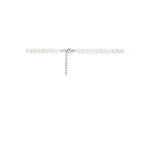 Halskette Perle 5,5 mm 42 + 4 cm Silber rhodiniert