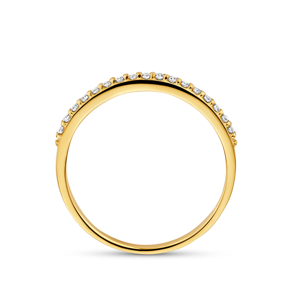 ring lab grown diamant 0.17ct g vs 14K geelgoud