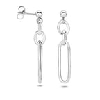 oorhangers schakel 35 mm zilver gerhodineerd