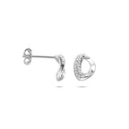 oorknoppen zirkonia 9 mm zilver gerhodineerd