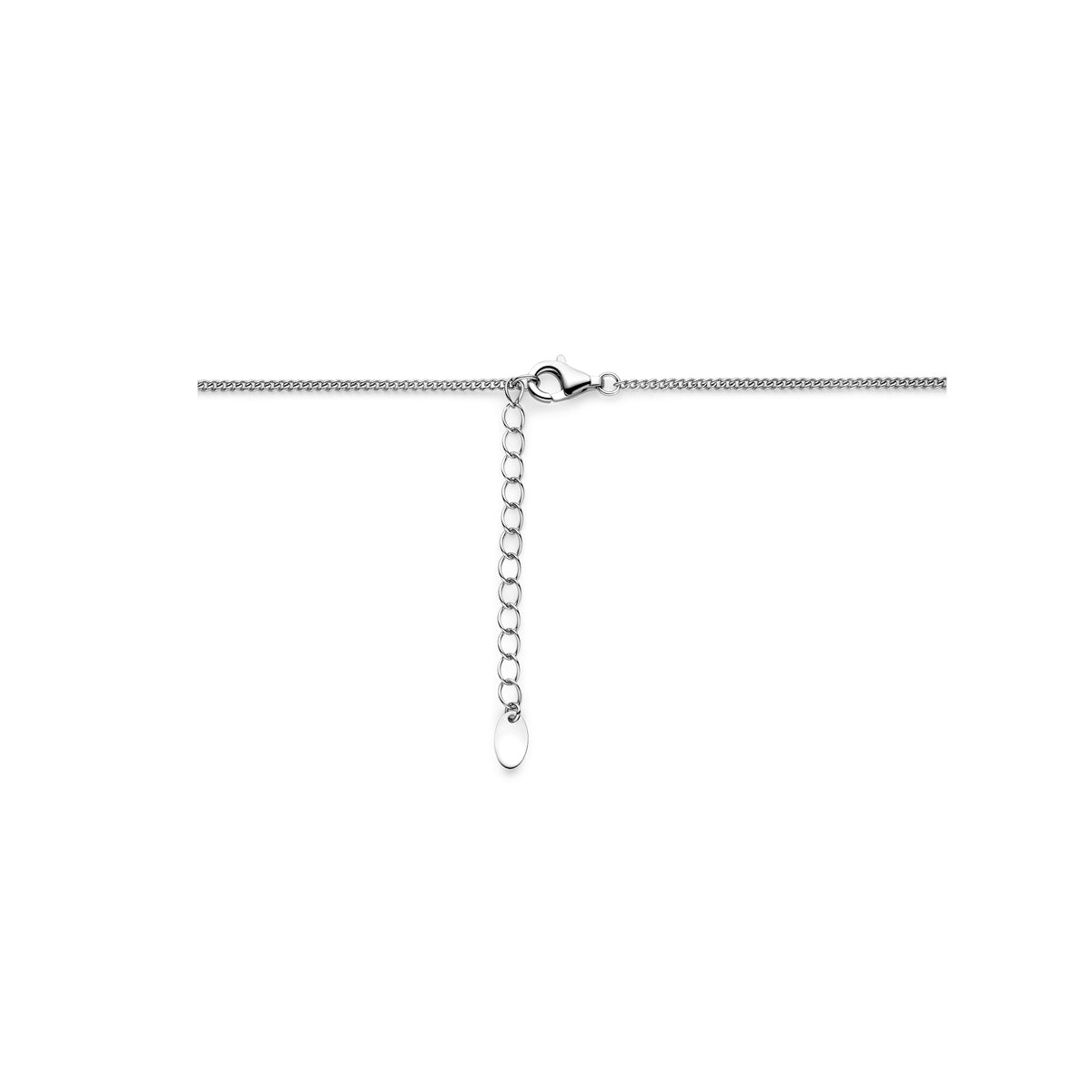 Halskette Perlen 1,5 mm 41 + 4 cm Silber rhodiniert