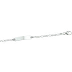 Gravurarmband Figaroplatte 4,2 mm silberweiß