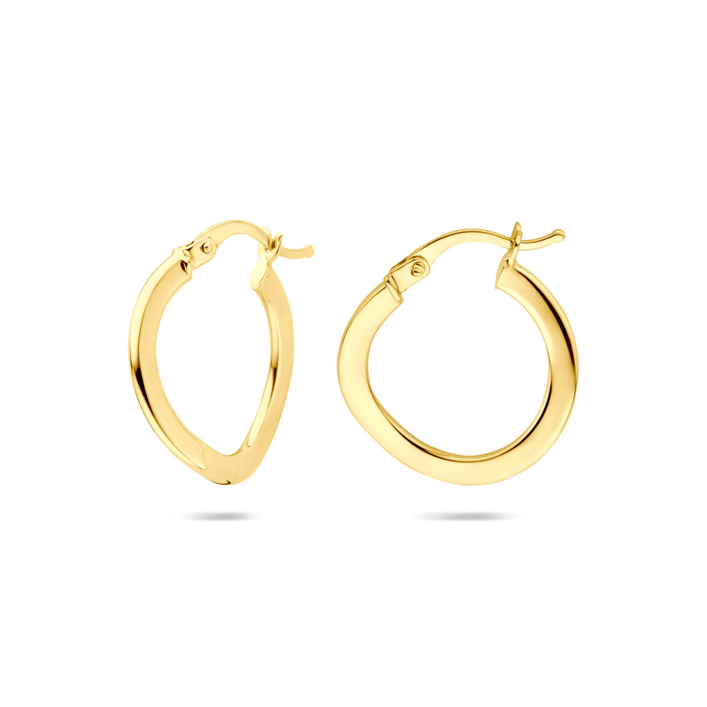 Ohrringe 21 mm 14K Gelbgold