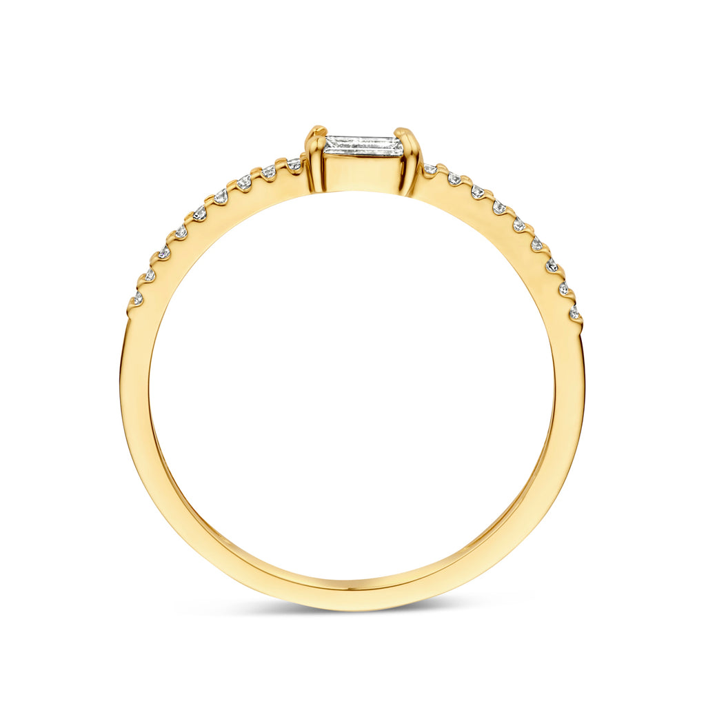 Ring Zirkonia 14K Gelbgold