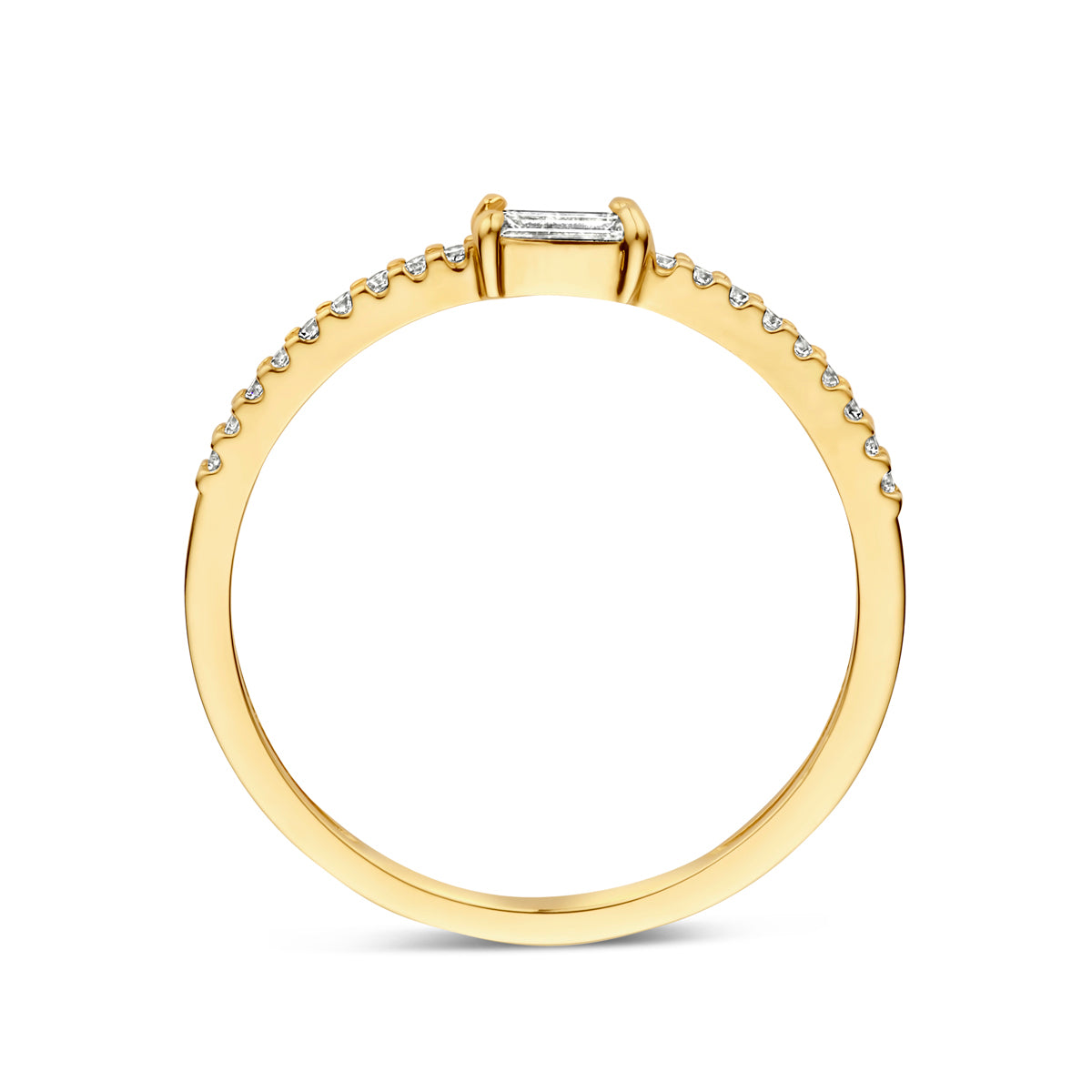 Ring Zirkonia 14K Gelbgold