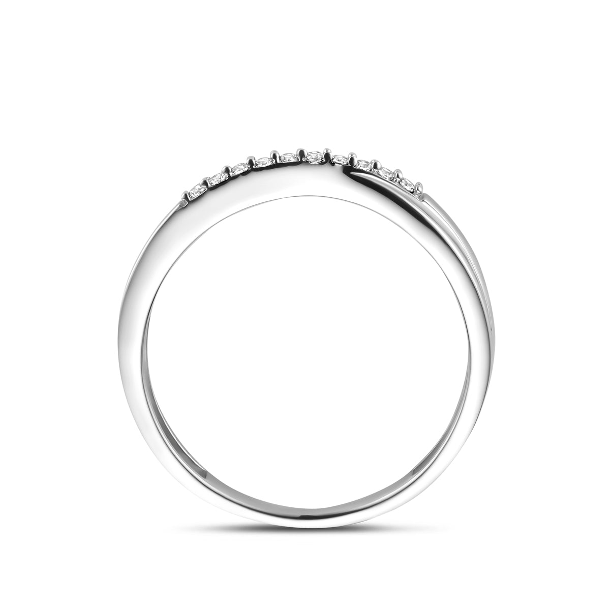 Ring Zirkonia Silber rhodiniert