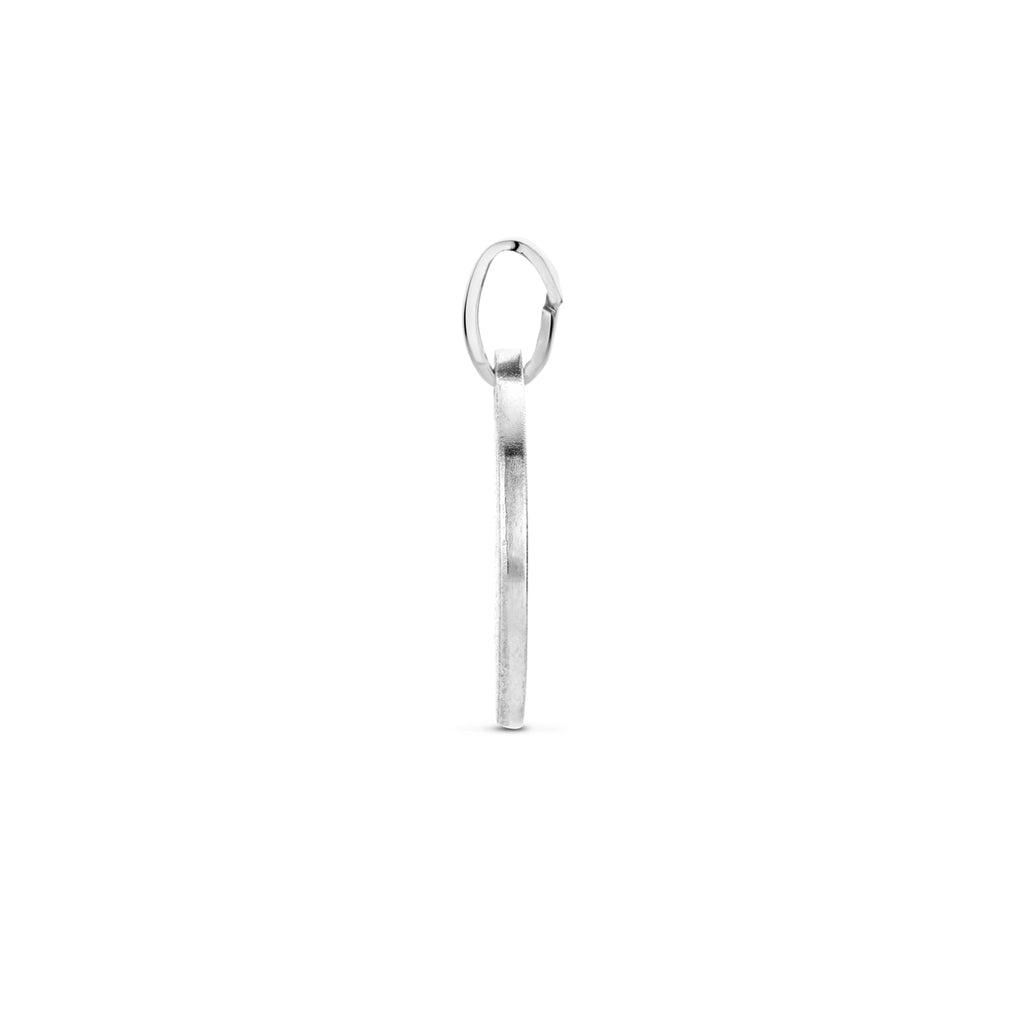 Graveerhanger ijsmat 20 mm zilver gerhodineerd