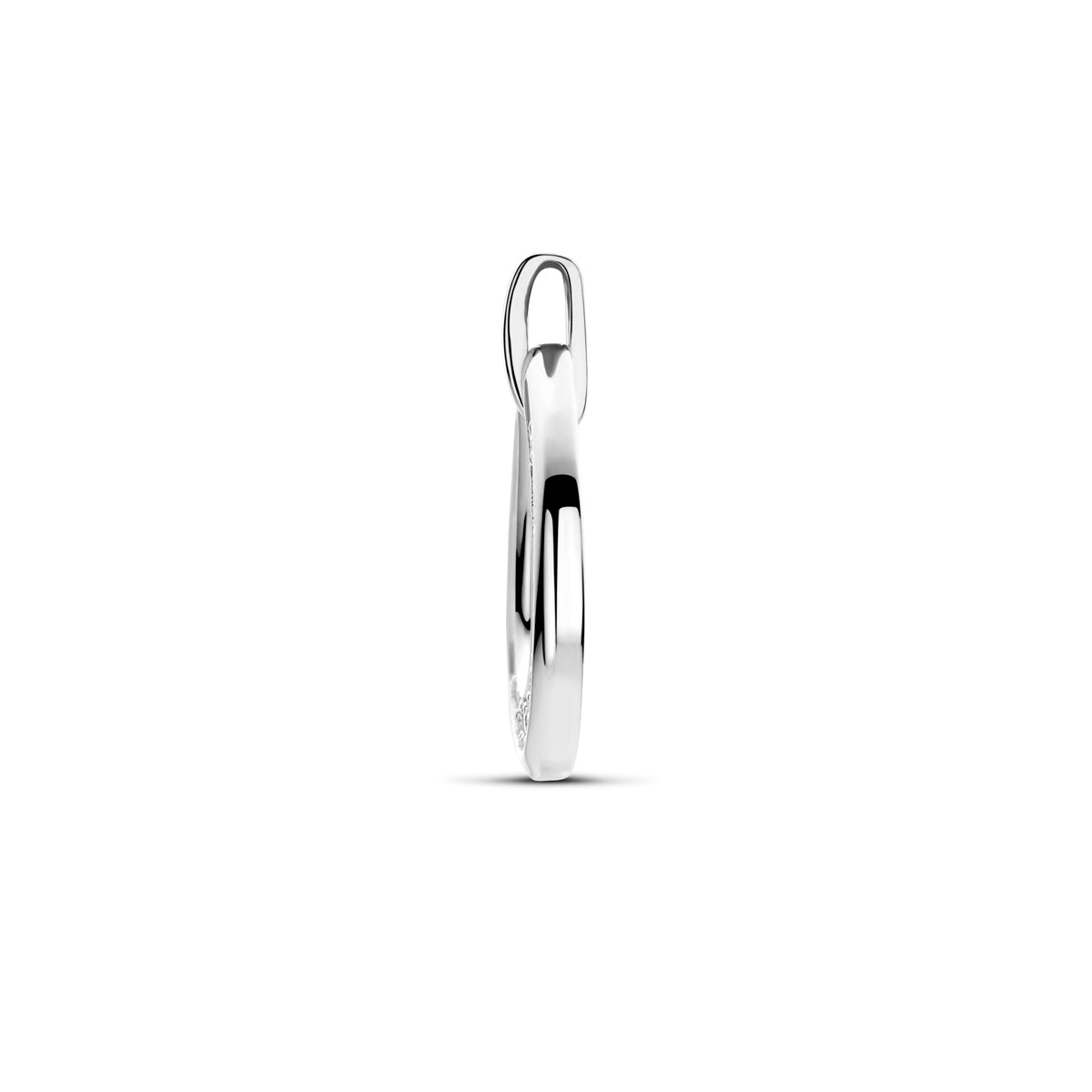 hanger druppel zirkonia 21 mm zilver gerhodineerd