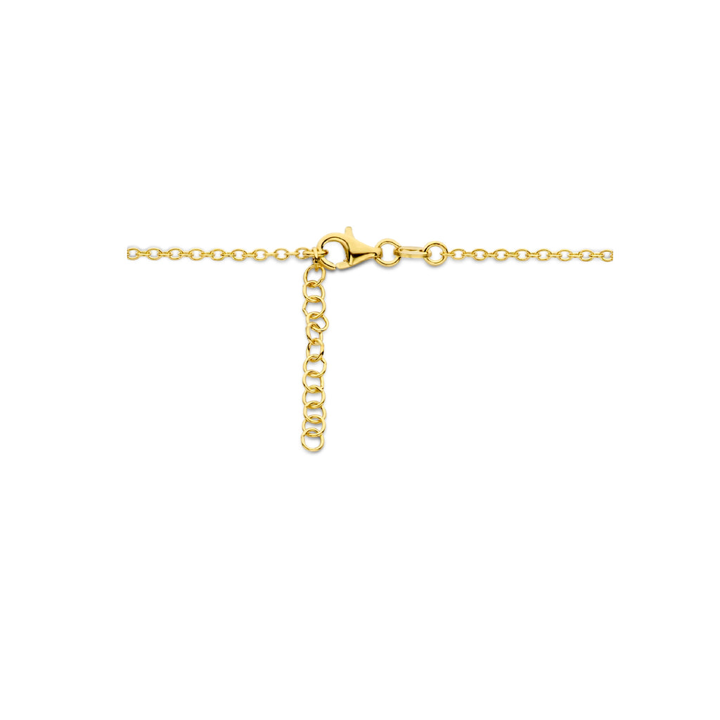 Halskette Herz und Infinity 40 + 4 cm 3 Mikron vergoldet (gelb)