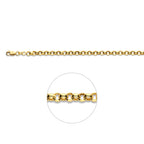 armband jasseron massief 5,0 mm silgold (geel met zilverkern)